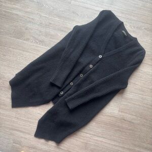 McDonald New Zealand | Fine Duster Cardigan | Wool/Fur/Silk Blend | Size S